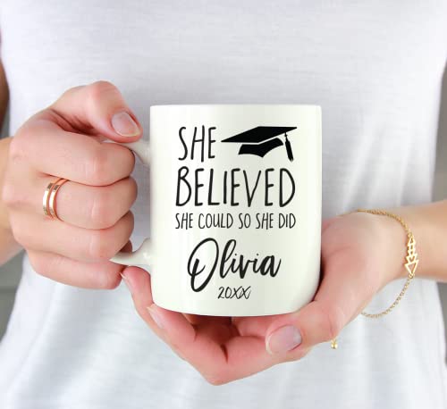 Personalized Custom Graduation Gift She | Customised Coffee Mug | 11 OZ