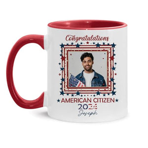 Custom Name And Year American Citizenship | Customised Coffee Mug | 11 OZ