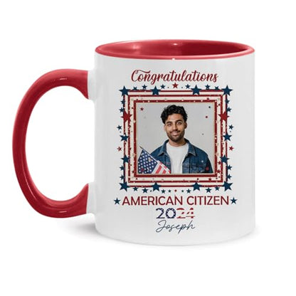 Custom Name And Year American Citizenship | Customised Coffee Mug | 11 OZ