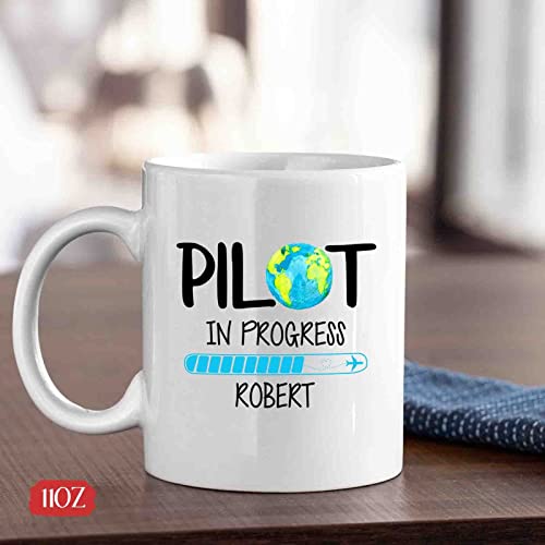 Personalized Pilot Gifts For Airplane | Customised Coffee Mug | 11 OZ