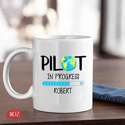 Personalized Pilot Gifts For Airplane | Customised Coffee Mug | 11 OZ