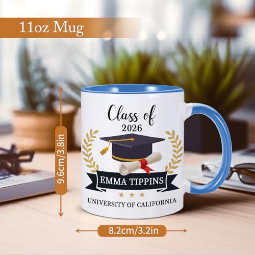 Graduation Personalized with Name School | Customised Coffee Mug | 11 OZ