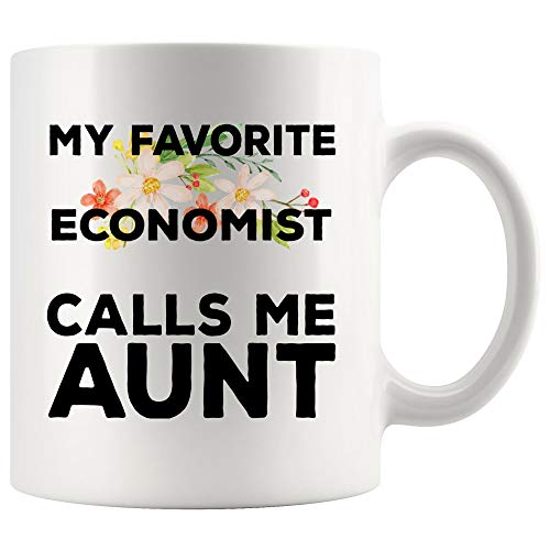 My Favorite Calls Aunt Economist Best Gift | Ceramic Coffee Mug | 11 OZ
