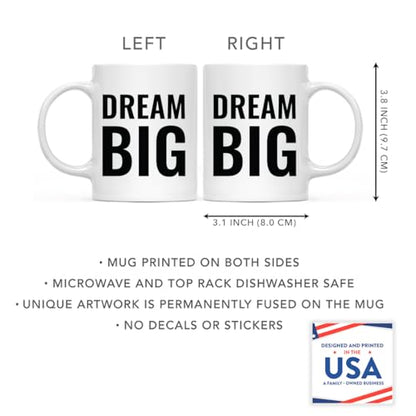 Motivational Gift Dream Big 1-Pack | Ceramic Coffee Mug | 11 OZ