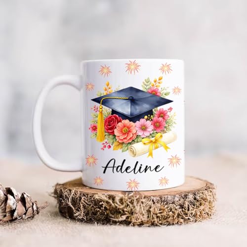Now Hotter By One Degree Graduation Floral | Customised Coffee Mug | 11 OZ
