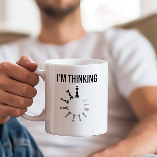 I m Thinking Chess Funy Gifts Player Coach | Ceramic Coffee Mug | 11 OZ