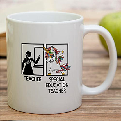 Funny Special Education Teacher Dabbing | Ceramic Coffee Mug | 11 OZ