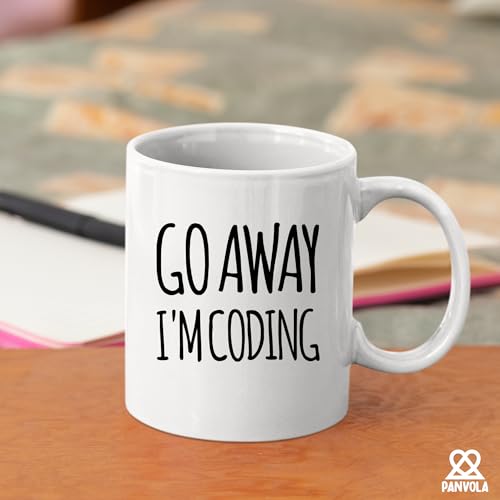 Go Away I m Coding Coder Gift Computer | Ceramic Coffee Mug | 11 OZ