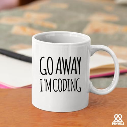 Go Away I m Coding Coder Gift Computer | Ceramic Coffee Mug | 11 OZ