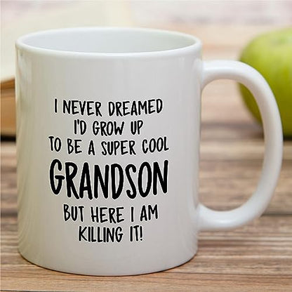 Funny Grandson Humor Sarcasm Sarcastic | Ceramic Coffee Mug | 11 OZ