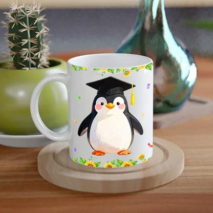 Custom Penguin Graduate Accent Congrats | Customised Coffee Mug | 11 OZ