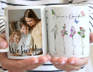 Personalized Nana s Garden Bith Month | Customised Coffee Mug | 11 OZ
