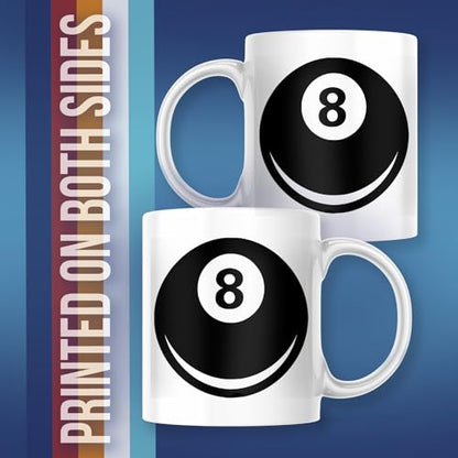 8 Ball Eight Billiards Pool Unique Gift Idea | Ceramic Coffee Mug | 11 OZ