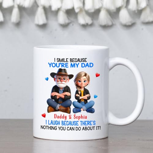 Personalized Names Father and Daughter I | Customised Coffee Mug | 11 OZ