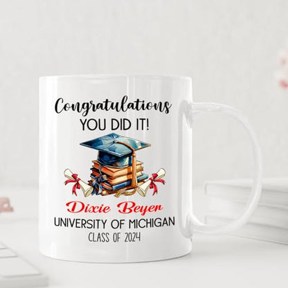 Congratulations You Did It Personalized | Customised Coffee Mug | 11 OZ