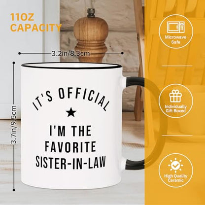Mothers Day Gifts for Sister in Law Favorite | Ceramic Coffee Mug | 11 OZ