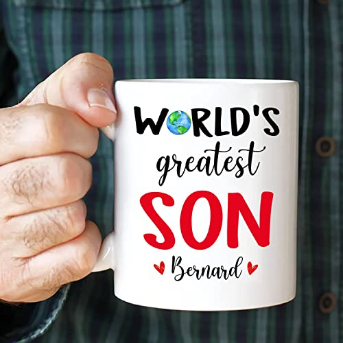 Personalized Name World s Greatest Son | Customised Coffee Mug | 11 OZ