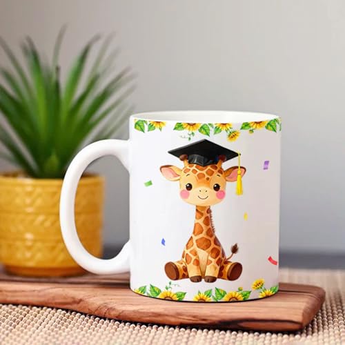Personalized Giraffe Graduation Accent | Customised Coffee Mug | 11 OZ
