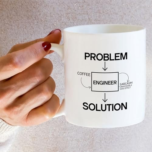Funny Engineer Problem Sarcasm Solution | Ceramic Coffee Mug | 11 OZ