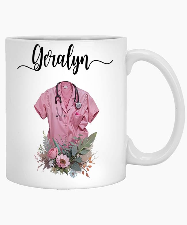 Personalized Nurse Name Geralyn Custom | Customised Coffee Mug | 11 OZ