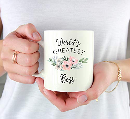 Gift for Women World s Greatest Boss Bohemian | Ceramic Coffee Mug | 11 OZ