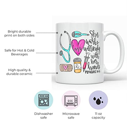 Nurse for Women Rn Nurses Practitioner Funny | Ceramic Coffee Mug | 11 OZ