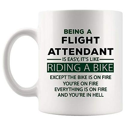 Flight Attendant Gift Shirt Funny Gifts Cabin | Ceramic Coffee Mug | 11 OZ
