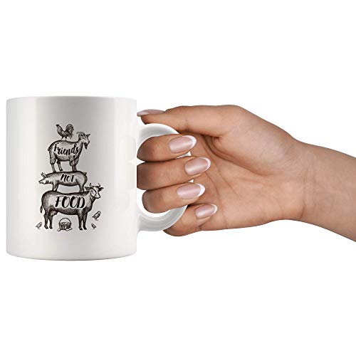 Friends Not Food Animal Farmer Gifts Chicken | Ceramic Coffee Mug | 11 OZ