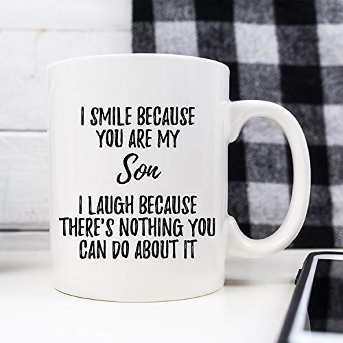 Funny Dad to Son Gifts Best Ever | Ceramic Coffee Mug | 11 OZ