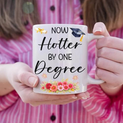 Now Hotter By One Degree Graduation Floral | Customised Coffee Mug | 11 OZ