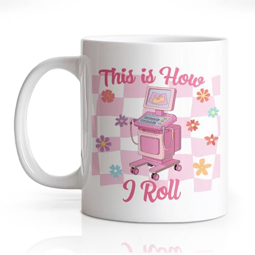 DYJYBMY This How I Roll Funny Ultrasound | Ceramic Coffee Mug | 11 OZ