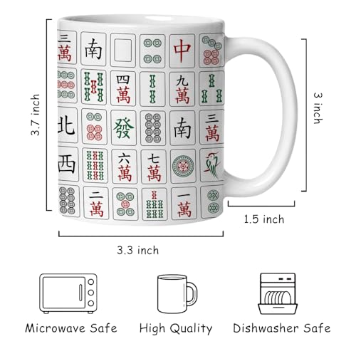 Mahjong Gifts for Women Gift Mah Jong Players | Ceramic Coffee Mug | 11 OZ