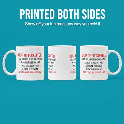 Fuckoffee Fuck Off Sarcastic Gifts to | Ceramic Coffee Mug | 11 OZ