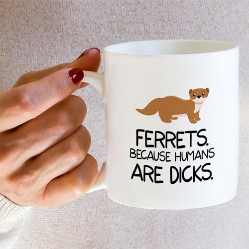 Funny Ferret Lover Mom or Dad Humorous Gift | Ceramic Coffee Mug | 11 OZ