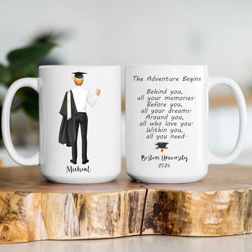 Custom Graduation for Graduates Son Brother | Customised Coffee Mug | 11 OZ