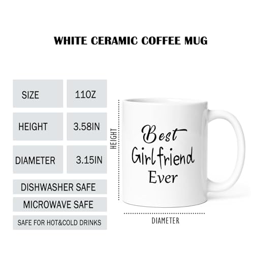 Best Girlfriend Ever Gifts for Women Her Love | Ceramic Coffee Mug | 11 OZ