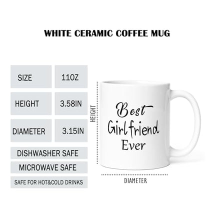 Best Girlfriend Ever Gifts for Women Her Love | Ceramic Coffee Mug | 11 OZ
