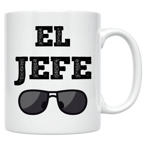Idea for Boss El Jefe Funny Saying in Spanish | Ceramic Coffee Mug | 11 OZ