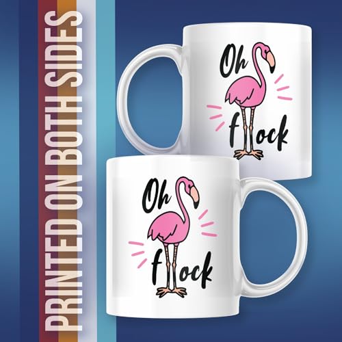 Oh Flock Flamingo Gift Funny Pun M559 | Ceramic Coffee Mug | 11 OZ