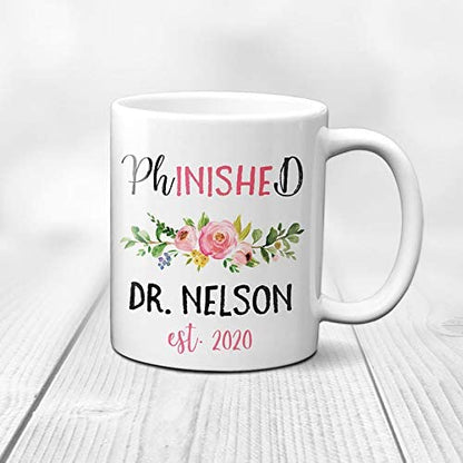 PhinisheD PhD Graduation Personalized Gift | Customised Coffee Mug | 11 OZ