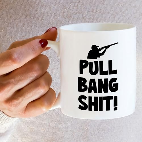 Funny Clay Shooting Pull Bang or Humorous Gift | Ceramic Coffee Mug | 11 OZ