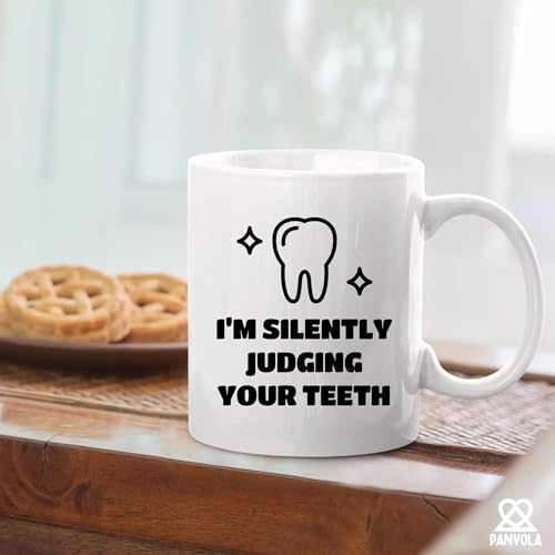I m Silently Judging Your Teeth Dentist Gifts | Ceramic Coffee Mug | 11 OZ