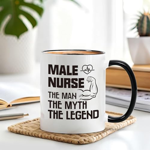 YHRJWN Male Nurse Gifts The Man Myth Legend | Ceramic Coffee Mug | 11 OZ