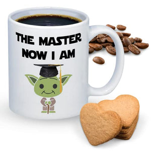 Suchmugs Masters Degree The Master Now I Am | Ceramic Coffee Mug | 11 OZ