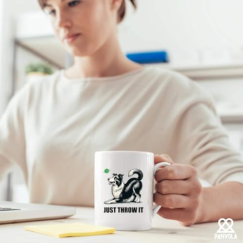 Just Throw It Border Collie Dog Lover Gifts | Ceramic Coffee Mug | 11 OZ