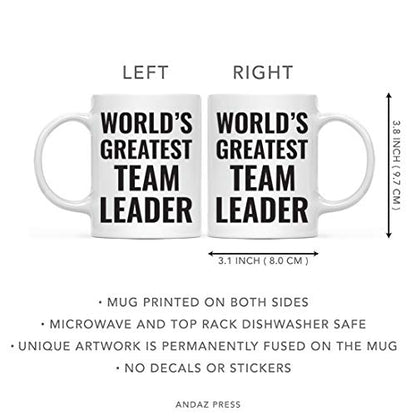 Gift for Men or Women World s Greatest Team | Ceramic Coffee Mug | 11 OZ
