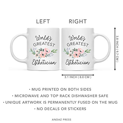 Gift for Women World s Greatest Esthetician | Ceramic Coffee Mug | 11 OZ