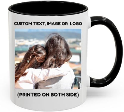 Personalized Custom Picture Text or Logo | Customised Coffee Mug | 11 OZ