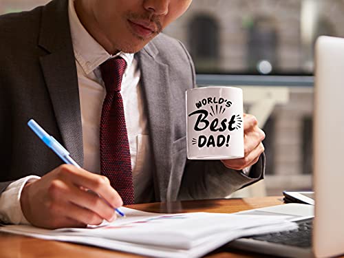 Kropsis World s Best Dad For Him Funny | Ceramic Coffee Mug | 11 OZ