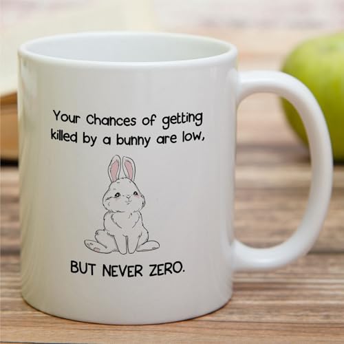 Funny Rabbit Lover Bunny or Cute Sarcastic | Ceramic Coffee Mug | 11 OZ